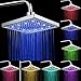 Produktbild XIHAA LED Duschkopf Spray, 7 Bunte Bunte Langsame Blitz Quadratische Muster Bunte Abs Kunststoff Chrom Dusche Wassertemperatur Farbwechsel Dusche