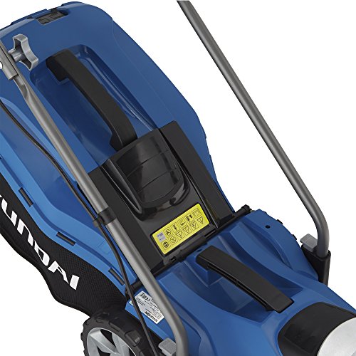 HYUNDAI Elektro-Rasenmäher LM3301E (1300W, Schnittbreite 33 cm, 35L Fangkorb, zentrale Höhenverstellung 25-65 mm, Elektro-Mäher) - 4