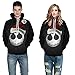 Produktbild Geili Damen Herren Weihnachtspullover Unisex Weihnachten Hoodie Christmas Weihnachtsmann Rentiere Gedruckt Kapuzenpulli Sweatshirt Herbst Winter Warme Kapuzenpullover für Liebespaar
