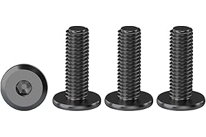 Drenky Schrauben Schwarz M4, Linsenkopfschrauben 20 Stück Edelstahl Schrauben M4x16mm Flachkopfschrauben Innensechskant Möbelschrauben für Möbelmontage, Holzbearbeitungsprojekte