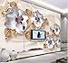 Produktbild Wiwhy Benutzerdefinierte Große Freskotapete Luxus 3D Schmuck Blume Tv Hintergrund Wand Schlafzimmer 3D Tapete Wandbild  -400X280Cm