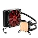 Produktbild CPU Kühler, KKmoon PCCOOLER flüssiger Gefrierschrank Wasser-flüssiges Kühlsystem Fluid dynamisches Lager 120mm Ventilator mit rotem LED-Licht