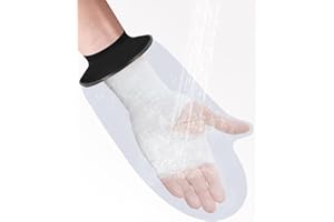 HKF HO KI HO Adult Waterproof Arm Cast Cover for Shower - Reusable Protector Arm Sleeve Made with Stretchy Neoprene Seal (Adult Hand)
