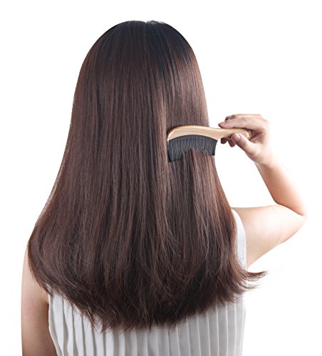 pureGLO Grün Sandelholz Haarkamm – Natürliches Aroma Handgemachte Büffelhornkämme – Keine Statische Entwirren Kamm Mit Box Kostenlose Premium-Geschenk - 6