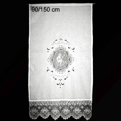 Preisvergleich Produktbild Vorhang weiß mit Richelieustickerei