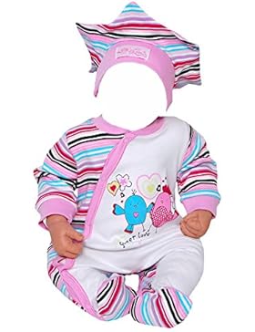 Babykleidung Merii mit süße Mütze 2-teilig 100% Baumwolle