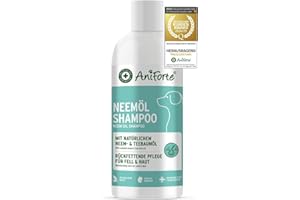 AniForte Neemöl Shampoo für Hunde 500ml - Hundeshampoo gegen Juckreiz, Milben, Flöhe, Zecken, Hautfreundlich, Pflegend & leicht kämmbar, Fellpflege & Fellglanz, Angenehm im Geruch