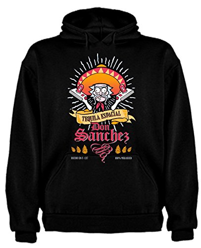 Sudadera de Rick and Morty Divertida Friky Smith Tiny hombre S Negro