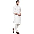 Enmozz Men's Plain Solid Cotton Blend Kurta for HALDI Pooja Festival