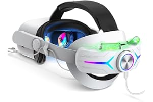 AceGamer Replacement for Oculus Quest 2 Head Strap,Adjustable Elite Strap with LED Backlight for Meta VR, 8000mah Battery Pack and Ergonomic Design