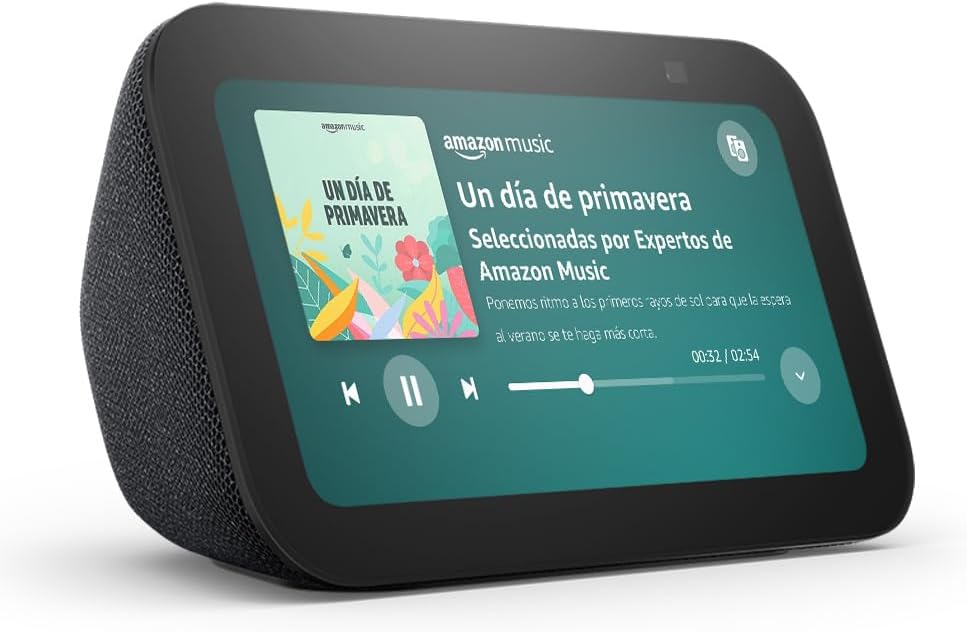 Echo Show 5 (Última generación) | Pantalla táctil inteligente diseñada para controlar tus dispositivos de Hogar digital y más | Antracita, con Acceso Anticipado a Alexa+