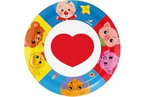 BeenSmile, 8 PLATOS 23 CM PAYASO PLIM PLIM, Platos Desechables para Fiesta de Cumpleaños Infantil, Artículos de Decoración para Fiestas Temáticas