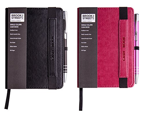 Libro de contabilidad tama  o A6 de una sola columna  color rosa A6