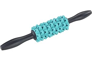 Maximex Wałek do masażu powięzi i masażu 2 w 1, z 9 niezależnie ruchomymi rolkami do masażu, poręczny wałek do masażu powięzi