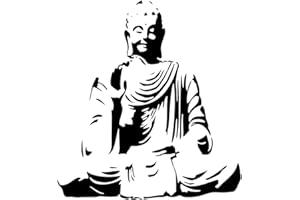 ARTISTIC SPONGE Sitting Buddha Budda Reusable Stencil A3 A4 A5 & Bigger Sizes Oriental Travel / N90 (PVC Reusable Stencil, A4 Size - 210 x 297 mm, 8.3 x 11.7 in)