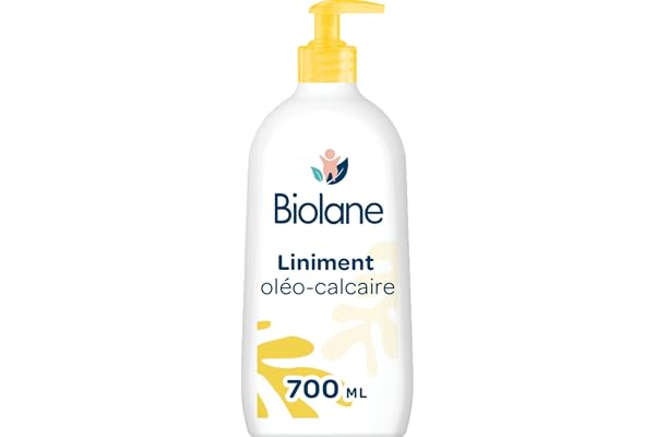 BIOLANE – Liniment oleo calcaire Bébé – Nettoyant sans rinçage – 99% Origine naturelle – Peaux Sensibles - Nettoie et protège le siège du bébé – 700ml – Fabriqué en France