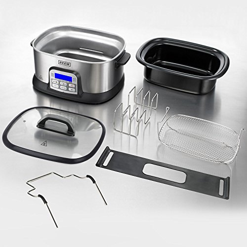 BEEM Gastrolon Sous-Vide plus 16in1 – professioneller Niedertemperaturgarer Vakuumgarer Vakuum Garer Multikocher Slow Cooker Schongarer – 7 Liter Behälter – 1500 Watt – inkl. 112-seitigem Kochbuch - 7