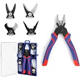 Workpro 5 in 1 &Ccedil;ok Fonksiyonlu Profesyonel Pense Seti, 200mm, D&ouml;vme Karbon &Ccedil;elik, Kau&ccedil;uk Saplı