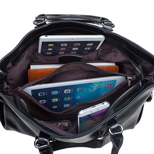 S-ZONE Frauen 3-Weg-Tragen Echtes Leder Tasche Handtasche Schultertasche