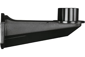 Velamp SPH150 Bras Court, Longueur 23 cm pour Globes APOLUX diamètre 200 mm, 250 mm et 300 mm. en ABS, Noir