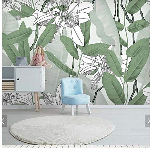 YFXGSTLI Mural 3D Wallpaper Printing Mural Banana Leaf Scenery For Living Room Bedroom Home Wall Decorative Custom Size