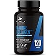 Marine Collagen Type 1 1200mg - 120 Capsules Supplement with Hyaluronic Acid and Vitamin C - High Strength Premium Hydrolysed Collagen Peptides Powder for Healthy Skin Bones & Joints Support