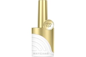 MAYCHAO Gel Top Coat, 15ml No Wipe Glossy Finish, Long Lasting for Home Nail DIY Manicure, 0.5 OZ