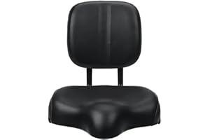 DOKENO Selle de Vélo Surdimensionnée, Dossier de Rechange Surdimensionné, Siège avec Dossier, Selle de Vélo Universelle avec Dossier Large et Confortable pour Tricycle, Vélo de Montagne, Vélo électrique