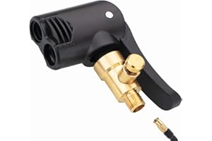 xlwen 1 Pièces Raccord de Valve de Gonflage, Adaptateur de Valve de Pneu de Voiture, Embout de Gonflage Laiton pour Pneu de Voiture ou Camion, Vélo, Moto,Dégonflé.