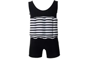 OBEEII Enfants Bébé Combinaison Flottante Maillot de Bain Une Pièce avec Flotteurs Ajustables Été Costume pour Natation Débutant Garçons Filles Âge 2-3 Ans