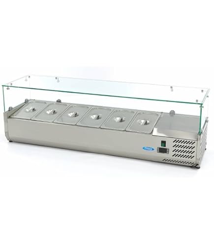 Vitrine Réfrigérée Sushi 62L COMBISTEEL - 6 Bacs GN 1/3, LED