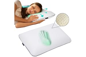 ‎ENGLISH HOME ENGLISH HOME Kopfkissen 40x60 cm, Memory Foam Kissen, Orthopädisches Kissen, Nackenstützkissen, Stützend Atmungsaktives Nackenkissen Kopfkissen, Waschbaren Schlafkissen, Hart, 16 cm Hoch