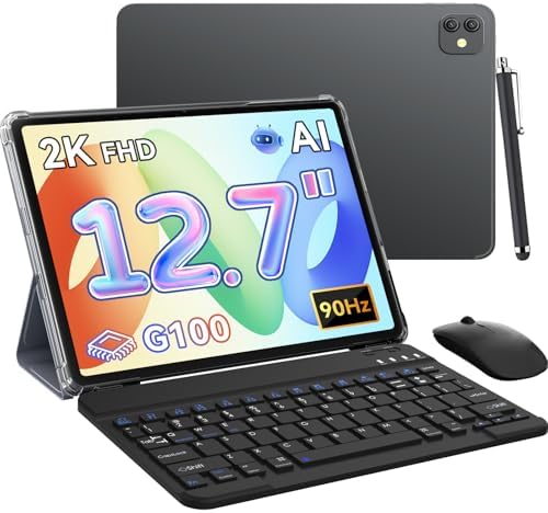 Blackview Link8 Tablet 13 Pollici,Android 15 Tablets con Tastiera Penna,36GB RAM+256GB ROM,90Hz Octa Core G100 Tablet 8400mAh,16MP+13MP 2K FHD Display/Gemini AI/Widevine L1/5G WiFi/GPS/Facciale ID