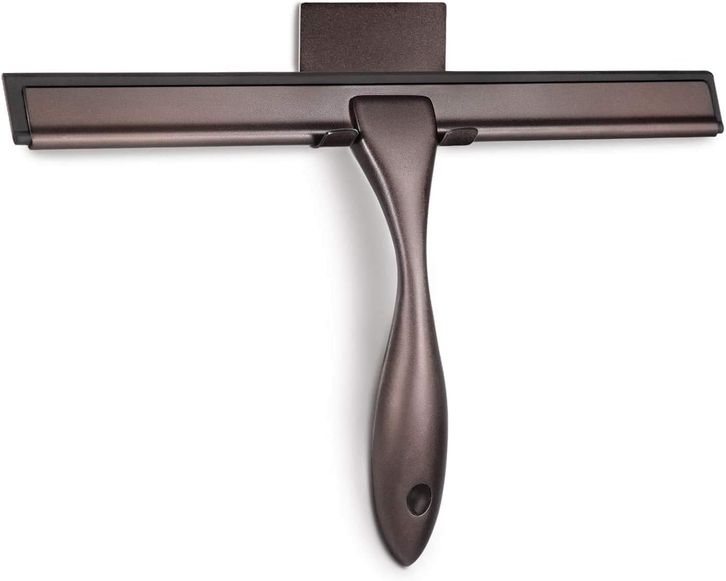 longsheng All-Purpose Shower Squeegee for Shower Doors, Bathroom, Window and Car Glass - Bronze, Stainless Steel, 10 Inches