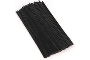 BICOOZZ Pfeifenreiniger Schwarz 100 Stück, Pfeifenreiniger zum Basteln 30 cm x 6 mm, Pfeiffenputzerdraht Chenilledraht, Pfeifenputzer Biegeplüsch Basteldraht für DIY Art Craft Projekte, Dekoration