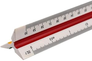 UQMIQURA 30 cm skalsticka linjal, plast skala linjal triangulär skalor 1:20 1:25 1:50 1:75 1:100 1:125
