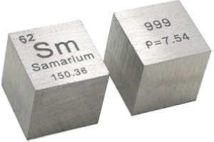 YVZOTCK 10 mm Cubo Metal Samario 99,9% Alta Pureza Cubo Samario Metal Tallado Elemento Periódico Tabla Cubo
