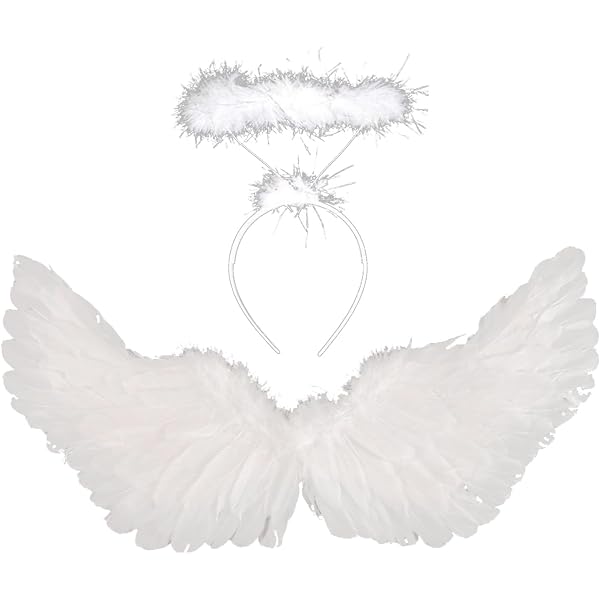Costume Da Angelo Per Donna Con Aureola E Ali – Funidelia, Taglia M, Bianco, Ideale Per Halloween, Carnevale E Feste Di Natale