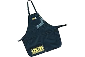 Mechanix Wear Ladenschürze, robuste Arbeitsschürze in Industriequalität, flüssigkeitsbeständig, mehrere Aufbewahrungstaschen, maschinenwaschbar, verstellbare Riemen, Einheitsgröße, Schwarz