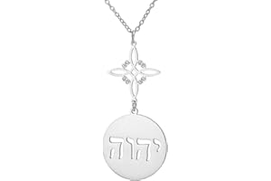 EUEAVAN Collar Nudo de Bruja Jehová Nudo De Bruja YHVH YHWH Yeshua Tetragrammaton Pentagrama Colgante Salomón Wicca Amuleto Religiones Joyería Wicca Regalo