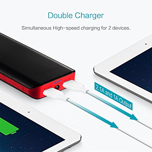 Batterie Externe 25000mAh Power Bank Portable avec Double Port USB et 4 Mode LED Flashlight Ultra-Capacit   Chargeur Portable de Secours pour Smartphone Samung S8 Tablette PSP D   autre USB Via Device