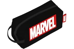 ARDITEX, Neceser Niño Marvel, Bolsa de Aseo para Hombre, Estuche de Marvel con Cremallera, Impermeable, Ideal para Organizar Productos de Aseo o Tus Pequeñas Cosas, 100% PU, 3x22x8 Cm