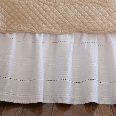 Taylor Linens 2008ELEW-K Elisa 72 in. x 84 in. x 18 in. King Bedskirt