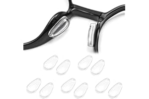 AYVRUOP Nasenpads Brille, Brillen Nasenpads, Nasenpads Brille Selbstklebend, Silikon Nasenpad Antirutsch Klebend Pad, für Brillen und Sonnenbrillen, rutschfeste Selbstklebende Nasenpads,Klar, 5 Paar