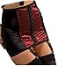 Produktbild Rago Hüfthalter / Strumpfhalter / Strumpfmieder Unterseite offen Girdle mittlere Shape-Wirkung - 4 Strapse (S=US26=EU65, schwarz front rot)