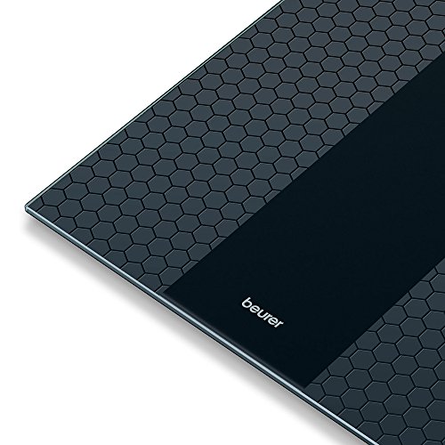 Beurer Glaswaage GS 230 Structure: Personenwaage mit großer LCD-Anzeige und rutschhemmender Oberfläche mit mattierter Wabenstruktur - 5