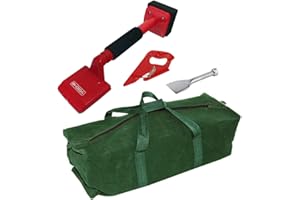TOOLTIME. Voche® 4 Piece Knee Kicker Carpet Stretcher, Bolster Chisel and Carpet Cutter Fitting and Laying Tool Kit with 24" Heavy Duty Canvas Tool Bag