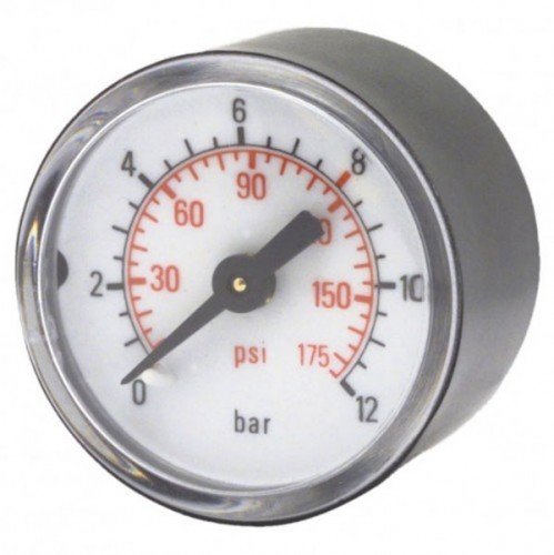 ELMAG Druckluft Manometer 63 mm 0 - 16 bar mit Außengewinde, hinten 1/4 Zoll, 42225