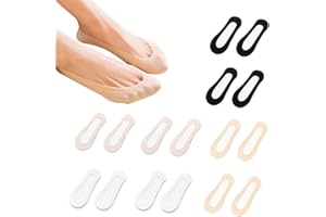 GOBFAR Calzini Corti Fantasmini Donna, 8 Paia Invisibili Calze Cotone Traspirante Sportive con Taglio Basso Antiscivolo, Morbidi Traspiranti Calzini Casual Calze Barca, per Tacchi Alti, Sneaker, Mocassini