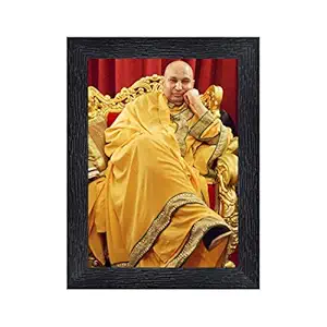 PnF Guruji Religious Wood Photo Frames with Acrylic Sheet (Glass) for Worship/Pooja(photoframe,Multicolour,8x6inch)-20859